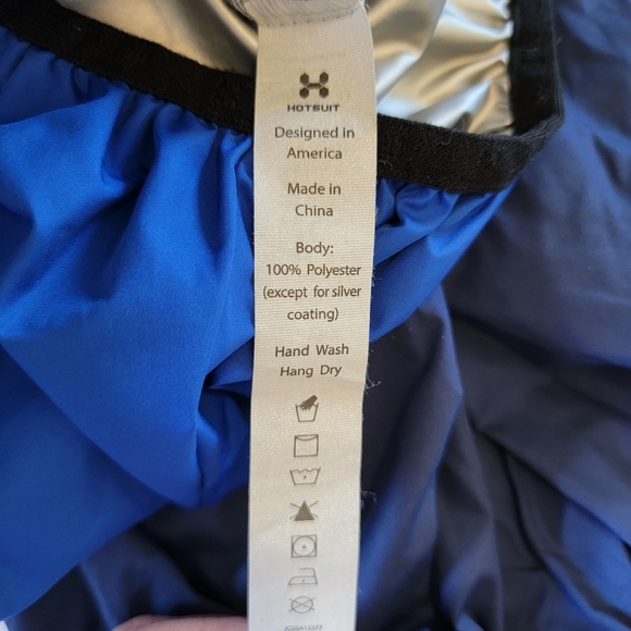 Hotsuit Collection Mens Sauna Pullover Jacket Blue Hooded Workout Size 3XL - Picture 12 of 12